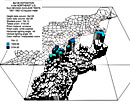 Deposition of Ba139 in the Northeastern United States, 1951-1962. 3D box map.