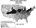 Teapot Tesla nuclear fallout map.