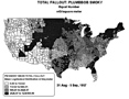 Plumbbob Smoky nuclear fallout map