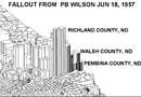 Plumbbob Wilson nuclear fallout map, Richland County ND