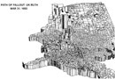 Upshot-Knothole Ruth nuclear fallout map.