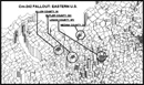 Curium 242 deposition from nuclear fallout, American Midwest.