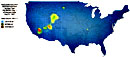 Fallout pattern for shot Smoky, August 31, 1957.