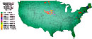 Fallout pattern for shot Smoky, September 4, 1957.