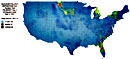 Fallout pattern for shot Smoky, September 3, 1957 (gradient map).