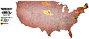 Fallout pattern for shot Smoky, September 4, 1957 (gradient map).