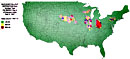 Fallout pattern for shot Smoky, September 5, 1957 (gradient map.)