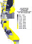 Deposition for uranium-237 for Washington, Oregon and California, 1951-1962.