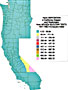 Deposition of sodium-24 in California, Oregon and Washington state from nuclear tests at the Nevada Test Site 1951-1962.