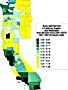 Deposition of radioactive manganese-54 in California, Oregon and Washington from 1951 through 1962.