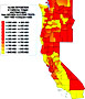 Deposiiton of radioactive gold-198 (Au198) in California, Oregon and Washington from nuclear tests at the Nevada Test Site 1951-1962.