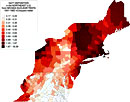 Deposition of radioactive germanium-77 in the Northeast United States, 1951-1962.