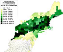 Fallout in the Northeastern US from test series Ranger, January 27- February 6, 1951.