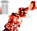 Nuclear fallout in the Northeastern United States from test series Plumbbob, May 28-Oct. 7 1957.