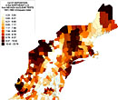 Depositon of cesium-137 in the Northeastern United States from Nevada Test Site fallout, 1951-1962.