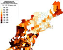 Deposition of cobalt 60 in the Northeastern United States from Nevada Test Site fallout, 1951-1962.