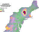 Deposition of Indium-115m in the Northeastern United States from nuclear testing at the Nevada Test Site, 1951-1962.