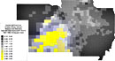 Curium-242 deposition in the Midwest, 1951-1962.