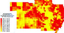 Barium 140 deposition in the Midwest, 1951-1962.